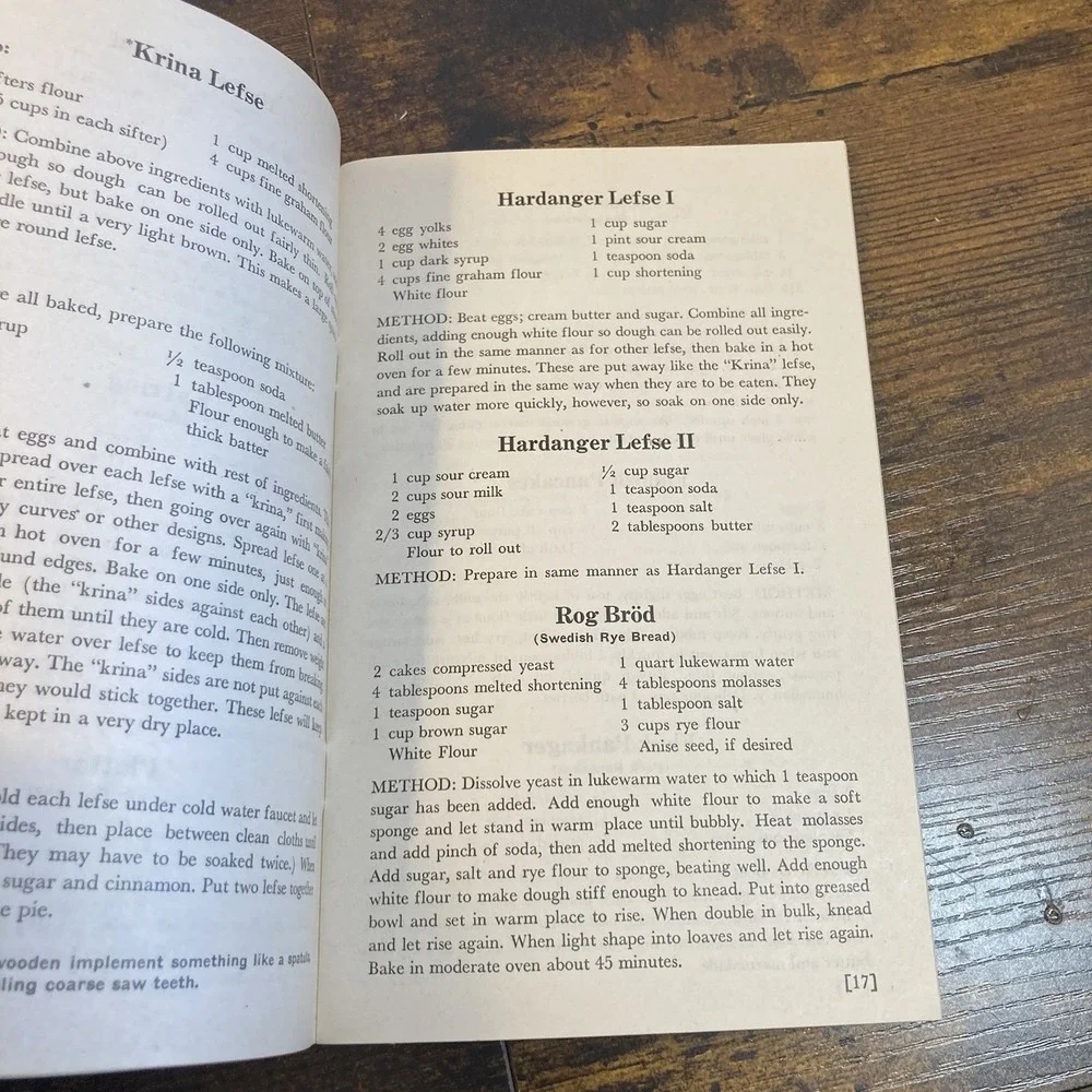 Scandinavian Recipes Julia Peterson Tufford‎ 1944 6th Printing Vintage Cookbook